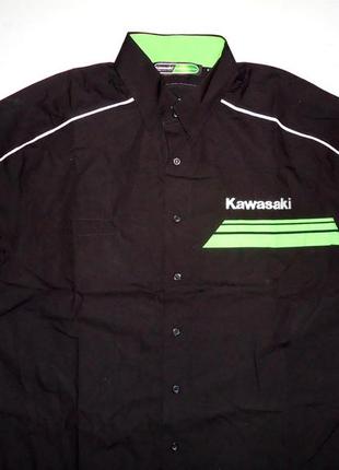 Моторубашка  kawasaki черная новая (l-xl)3 фото