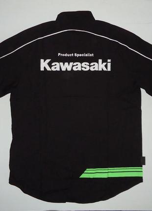 Моторубашка  kawasaki черная новая (l-xl)2 фото