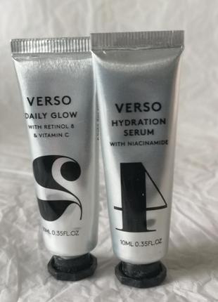 Verso daily glow крем для сяйва шкіри з ретинолом і вітаміном с і зволожуюча сироватка , 10 мл