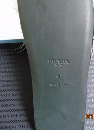 Шлепанцы prada женские, пантолеты с декором перьями размер 40-41 оригинал