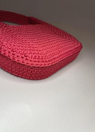 Вязаная сумка багет