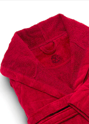 Халат бордовый с капюшоном 100% натуральный хлопок christian lacroix оригинал2 фото