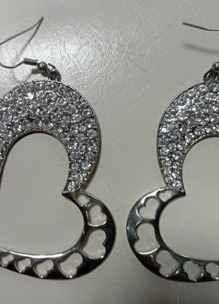 Сердечка сережки нові серця