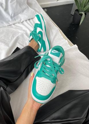 Nike sb dunk low bright mint новинка яскраві жіночі мятні кросівки найк яркие бирюзовые мятные кроссовки демисезон5 фото