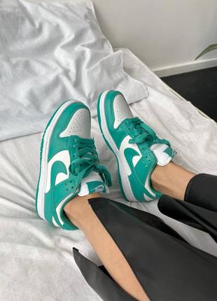 Nike sb dunk low bright mint новинка яскраві жіночі мятні кросівки найк яркие бирюзовые мятные кроссовки демисезон8 фото