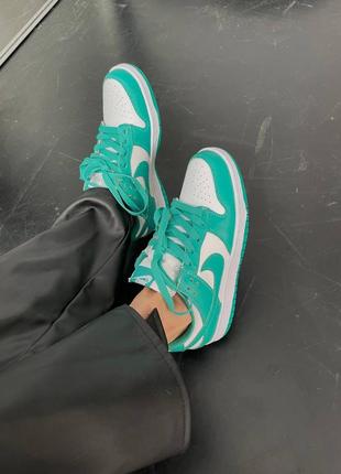 Nike sb dunk low bright mint новинка яскраві жіночі мятні кросівки найк яркие бирюзовые мятные кроссовки демисезон3 фото