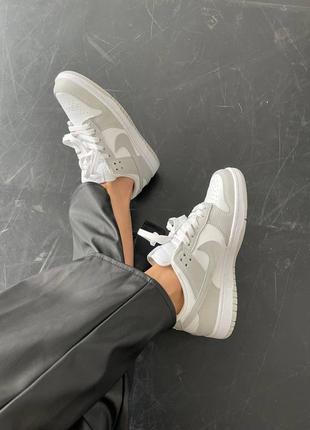Nike sb dunk low silver трендові жіночі сірі кросівки найк весна осінь літо брендовые серые стильные женские кроссовки демисезон