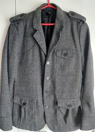 Шерстяное мужское пальто h&m2 фото