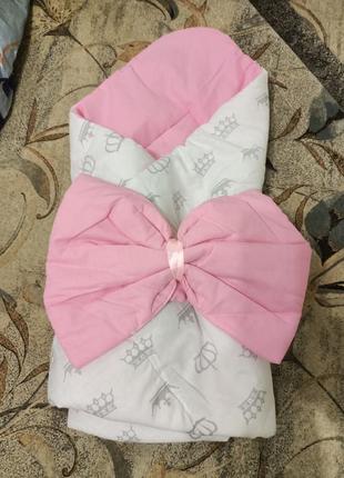 Конверт -одеяло для новорожденных  на выписку тз роддома