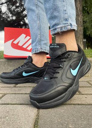 Мужские кроссовки nike air monarch черные3 фото