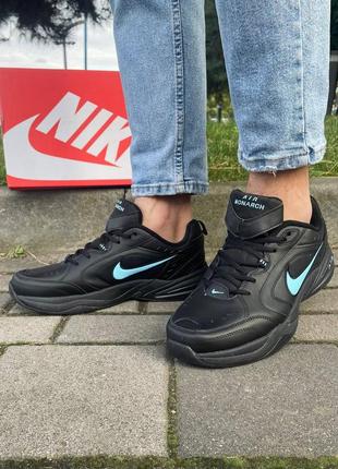 Мужские кроссовки nike air monarch черные7 фото