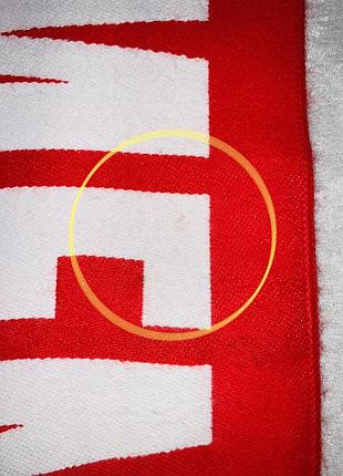 Класний спортивний / футбольний акриловий червоний шарф з написами nogge sterkere sammen