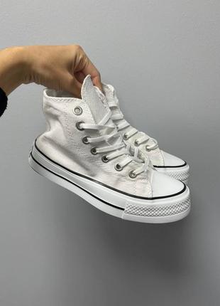 Converse hight x chuck taylor platform ‘white’1 фото