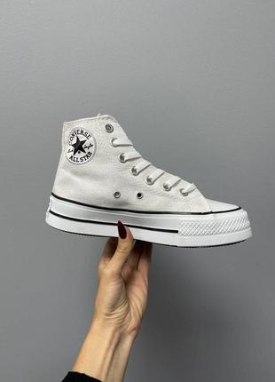 Converse hight x chuck taylor platform ‘white’8 фото