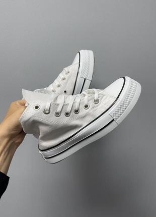 Converse hight x chuck taylor platform ‘white’3 фото