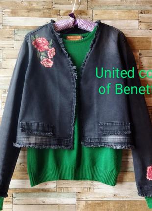 Мега- красивая, стильная джинсовая куртка. оригинал benetton