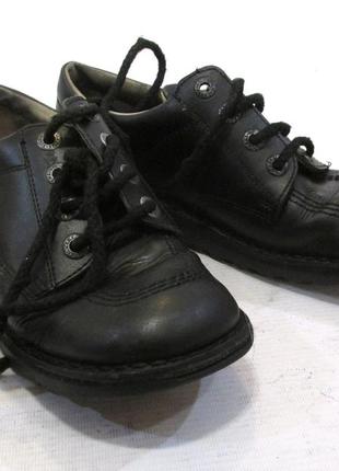 Туфли кожаные kickers, 38 (25 см), черные, оч хор сост!2 фото