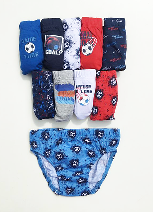 Набор детских трусиков football primark из 10 штук для мальчика