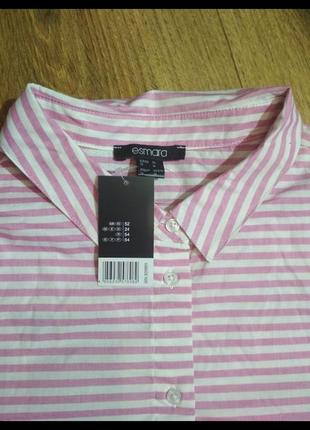 Очень стильная удлиненная рубашка esmara, р. 46,48,50 евро2 фото