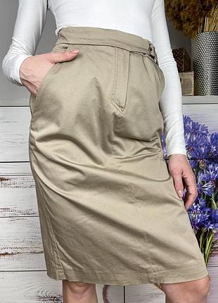 Пісочна котонова спідниця міді 1+1=3