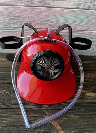 Шлем для напитков , красный с фонарём