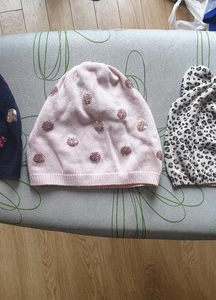 Шапочки, ф.h&m, р. 8-12 лет, цена за 3 штуки