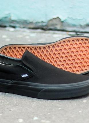 Кеды vans slip-on classic black2 фото