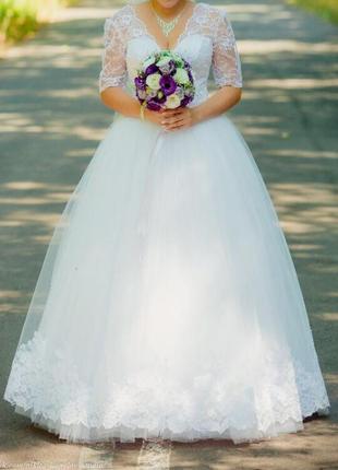Платье свадебное белое рр 46-482 фото