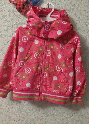 Куртка вітровка фліс на 2-3роки