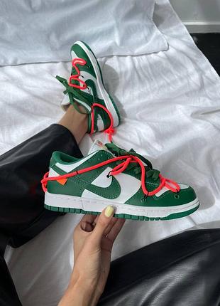 Мужские кроссовки hyperdunk nike dunk low off-white green 40-41-42