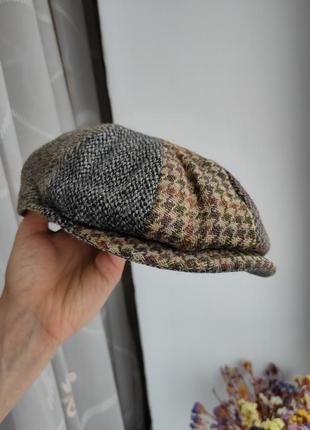 Твидовая кепка восьмиклинка harris tweed 54-55 шерстяная кепка восьмерка кашкет картуз stetson7 фото