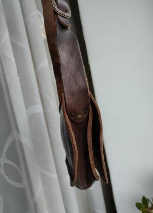 Кожаная сумка mango вінтажна шкіряна жіноча сумка mng7 фото