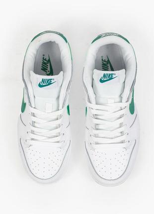 Кросівки nike sb dunk white green 3