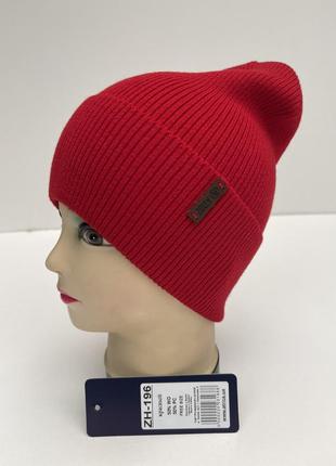 Хлопковые шапки с отворотом демисезон большой выбор atrics супер качество шапка котон деми демі8 фото
