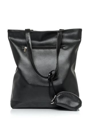 Жіноча сумка sambag shopper black7 фото