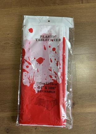 Скатерть клеенка на хеллоуин с кровью 137*274