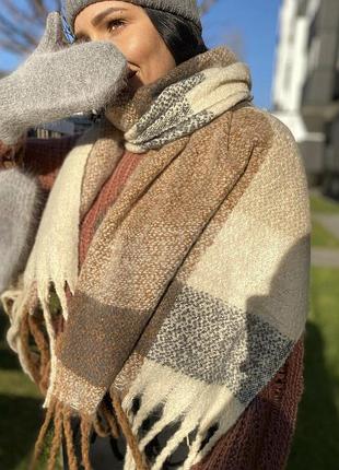 🍂🤎теплий обємний шарф 🤎🍂