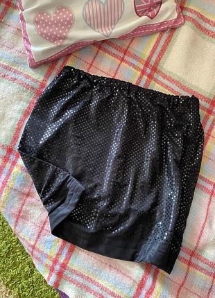 Чорна юбка спідниця у паєтку