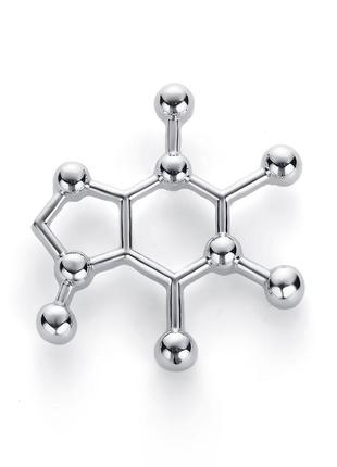 Брошка значок пін на медичну тематику молекула кофеїну brgv111701
