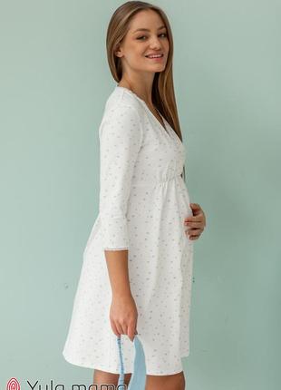 Ночная рубашка для беременных и кормящих из трикотажа2 фото