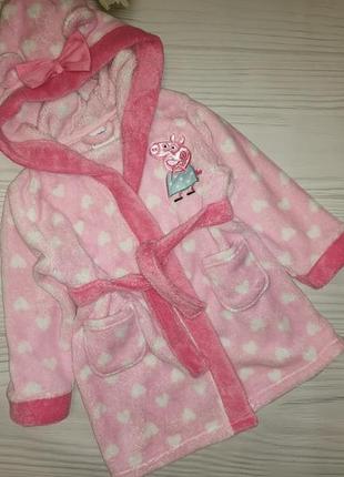 Яркий мягенький халатик peppa pig