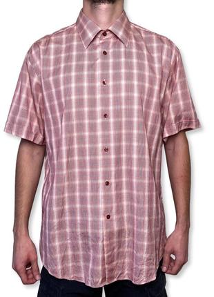 Винтажная тенниска kenzo рубашка с коротким рукавом шведка винтаж в клетку missoni yves saint laurent 44 l xl3 фото