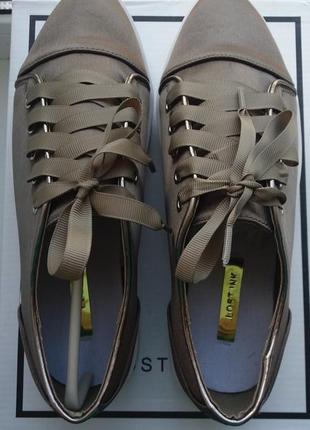 Кеди сліпони кросівки жіночі мокасини на платформі на шнурівці3 фото