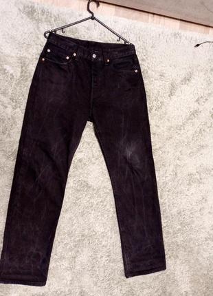 Джинсы штаны брюки черные levis 501 wpl 423 black fade 30/30 mens men selvedge black jeans джинса3 фото