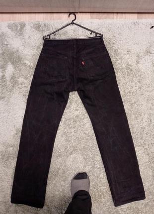 Джинсы штаны брюки черные levis 501 wpl 423 black fade 30/30 mens men selvedge black jeans джинса5 фото