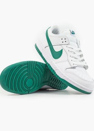 Мужские кожаные кроссовки hyperdunk nike sb dunk low green noise #найк