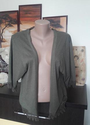 Гарний кардиган з мереживом 100% бавовна