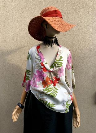 Красивая блуза,цветочный принт,этно бохо стиль,zara1 фото