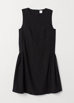 Сукня базова h&m, чорне плаття сарафан, плаття без рукавів вільного крою, базовое платье свободного кроя