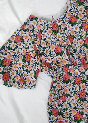 Цветочное платье с открытой спинкой ✨ topshop✨ платье в цветочный принт открытая спина5 фото